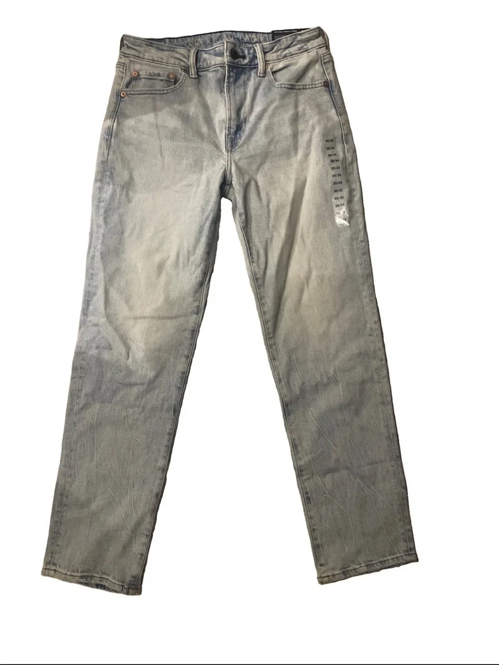 American Eagle easyflex athletic straight lightwash jeans nwt 30x32